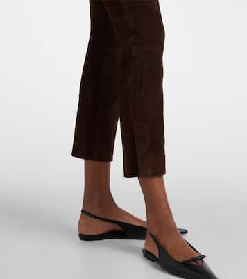 Schmale Hose aus Veloursleder | Vince