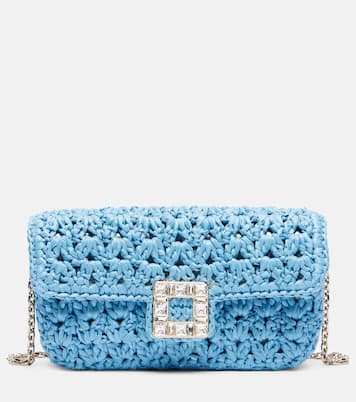 Clutch Jeu de Fille aus Raffiabast | Roger Vivier