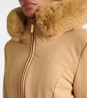 Prezioso faux fur-trimmed down ski jacket | Goldbergh