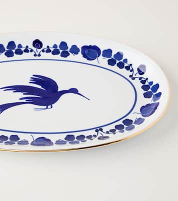 Wildbird Blue porcelain platter | La DoubleJ