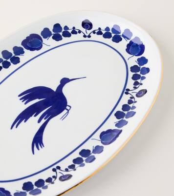 Wildbird Blue porcelain platter | La DoubleJ