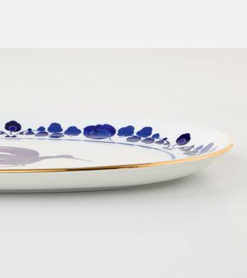 Wildbird Blue porcelain platter | La DoubleJ