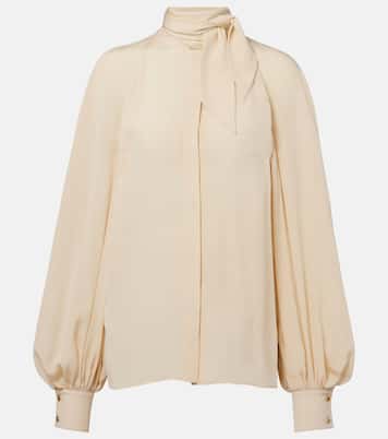 Valmy tie-neck silk blouse | Loro Piana