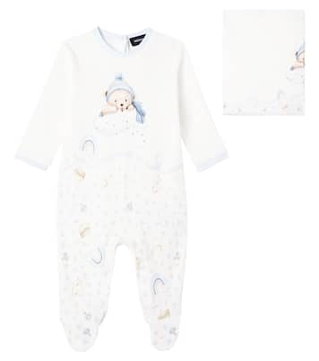 Baby Set aus Strampler und Decke aus Baumwolle | Monnalisa