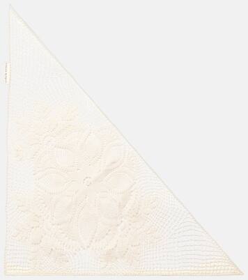 Floral crochet cotton scarf | Magda Butrym