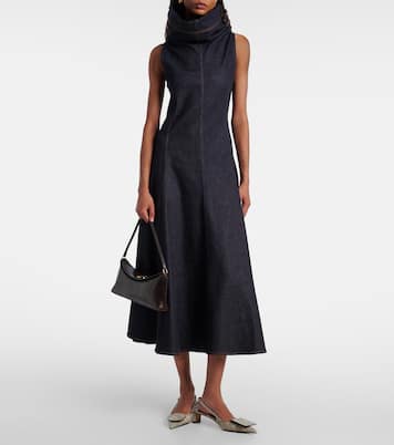 Duelo snake-effect leather slingback pumps | Jacquemus