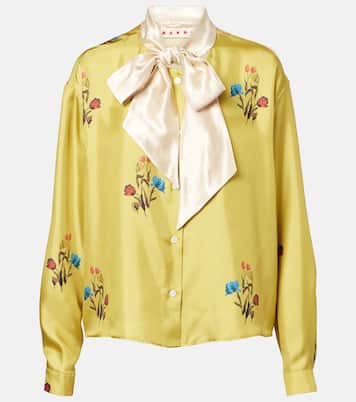 Schluppenbluse aus Seidensatin | Marni