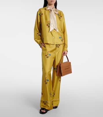 Schluppenbluse aus Seidensatin | Marni
