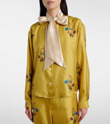 Schluppenbluse aus Seidensatin | Marni