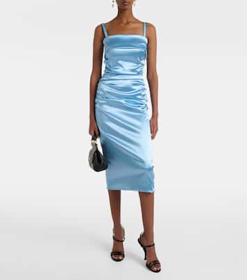 Ruched satin cocktail dress | Dolce&Gabbana
