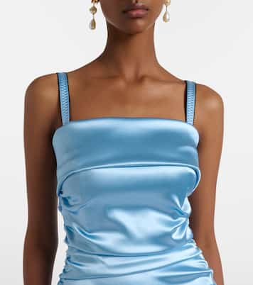 Ruched satin cocktail dress | Dolce&Gabbana
