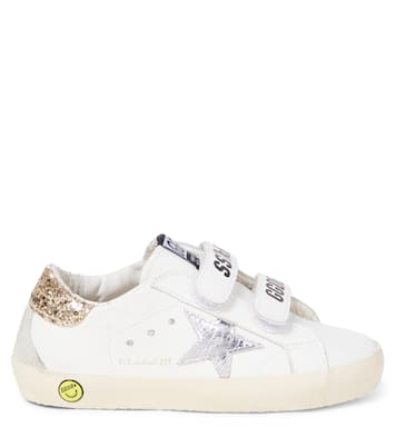 Old School sequined leather sneakers | Golden Goose Kids