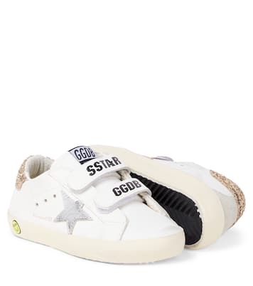 Old School sequined leather sneakers | Golden Goose Kids