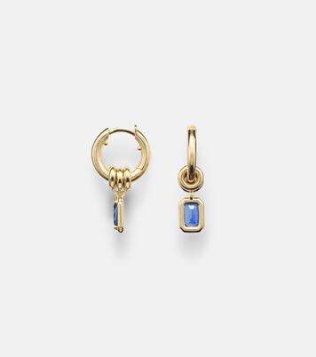 Pendientes de aro Zahra de oro de 18 ct con zafiros | Spinelli Kilcollin