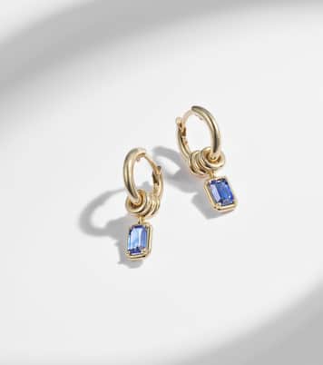 Pendientes de aro Zahra de oro de 18 ct con zafiros | Spinelli Kilcollin