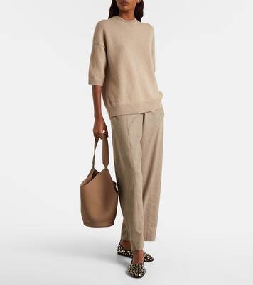 Tote Bag Lotus Small aus Leder | Khaite