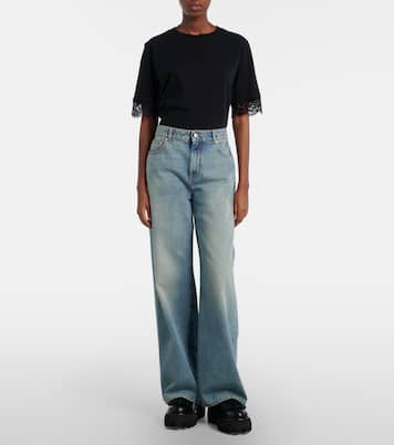 Mid-rise wide-leg jeans | McQueen