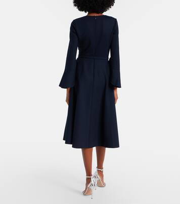 Belted wool-blend midi dress | Oscar de la Renta