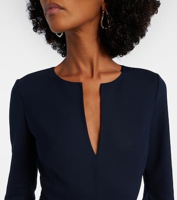 Belted wool-blend midi dress | Oscar de la Renta