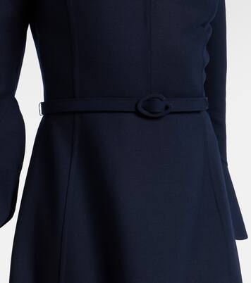 Belted wool-blend midi dress | Oscar de la Renta