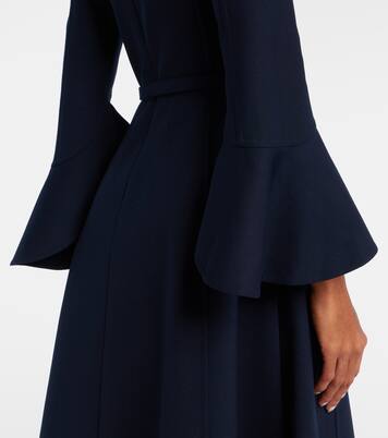 Belted wool-blend midi dress | Oscar de la Renta