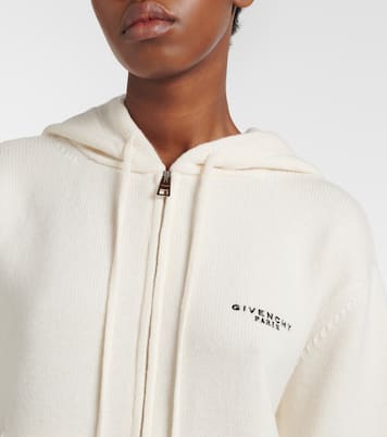 كارديغان من الكشمير والصوف بغطاء للرأس ولوغو | Givenchy