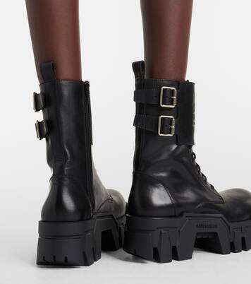 Bulldozer 25 leather platform combat boots | Balenciaga