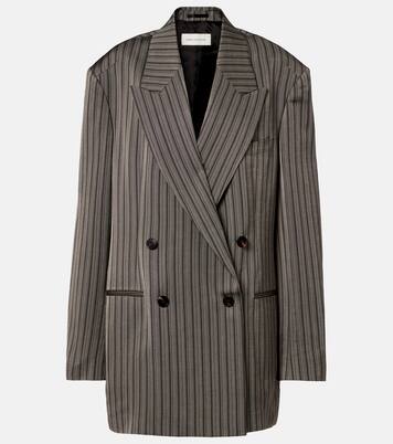 Striped double-breasted oversized blazer | Dries Van Noten