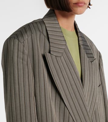 Striped double-breasted oversized blazer | Dries Van Noten