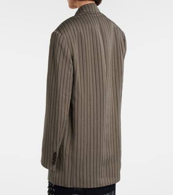 Striped double-breasted oversized blazer | Dries Van Noten