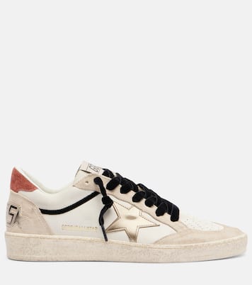 Ball Star suede-trimmed leather sneakers | Golden Goose
