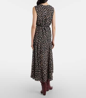 Kaitlyn beaded cotton-blend midi dress | Velvet