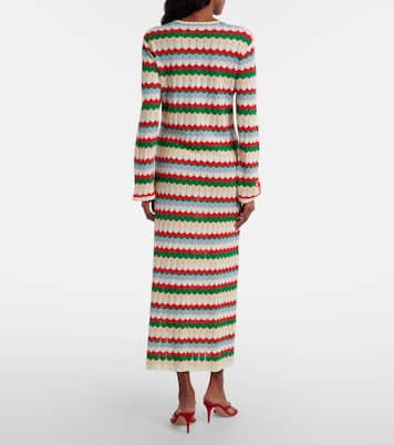 Lucila knitted chevron cotton maxi dress | Rixo