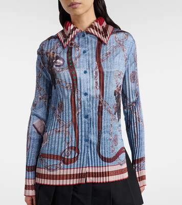 印花褶裥错视效果衬衫 | Acne Studios