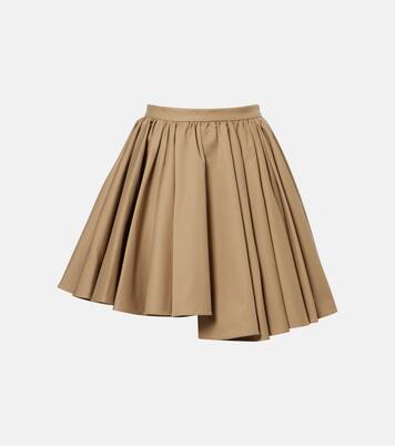 Gathered cotton miniskirt | Self-Portrait