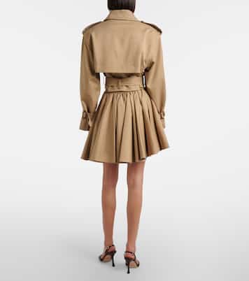 Gathered cotton miniskirt | Self-Portrait