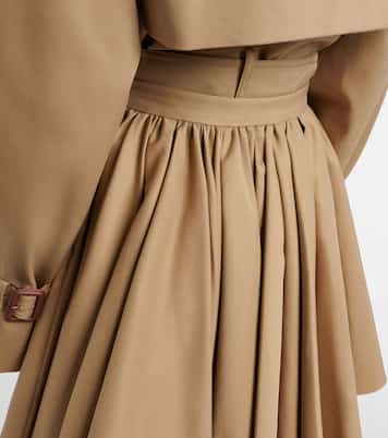 Gathered cotton miniskirt | Self-Portrait