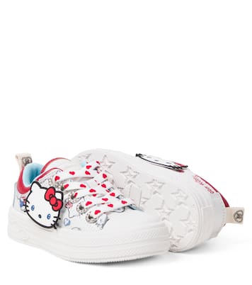 x Hello Kitty leather-trimmed sneakers | Monnalisa