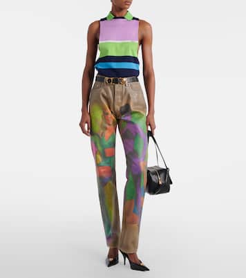 Printed straight jeans | Versace