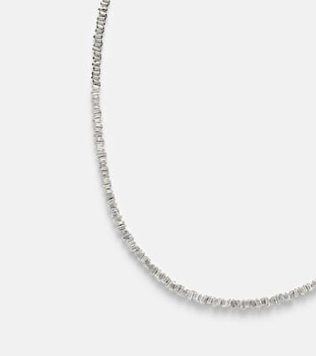 Mini 18kt white gold (750/1000) necklace with diamonds | Suzanne Kalan