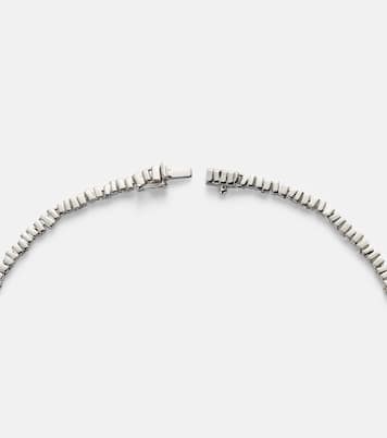 Mini 18kt white gold (750/1000) necklace with diamonds | Suzanne Kalan