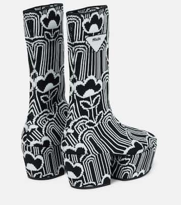 Botines de plataforma de jacquard | Prada