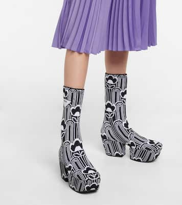 Botines de plataforma de jacquard | Prada