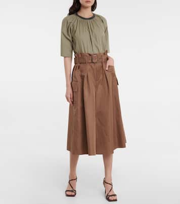 Cotton and ramie culottes | Brunello Cucinelli