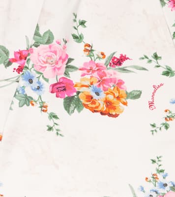 Shorts in misto cotone con stampa floreale | Monnalisa