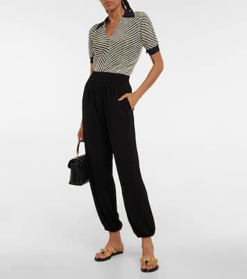 High-rise jersey pants | Tory Burch