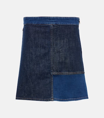 Patchwork denim miniskirt | See By Chloé