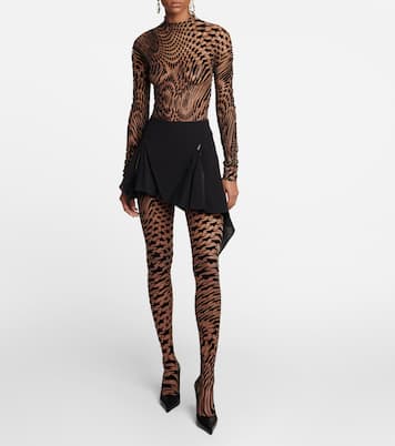 Top en tulle et velours | Mugler