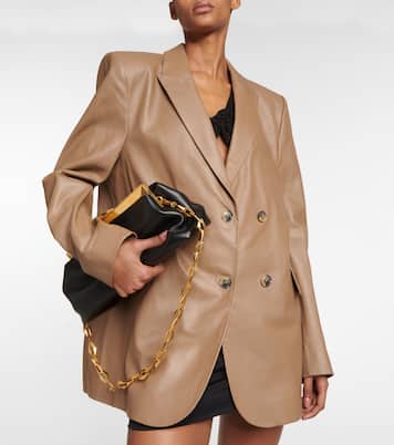 Greenock single-breasted leather blazer | The Mannei