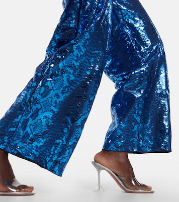 Pantalon ample à imprimé métallisé | Oséree